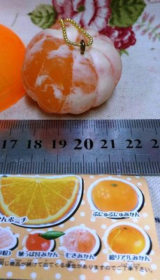 龍廬-自藏出清~扭蛋 轉蛋 日本蜜柑柑橘造型公仔珠鍊吊飾/只有一個