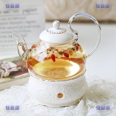 陶瓷玻璃蠟燭水果茶壺 英式下午茶茶具 歐式花茶杯套裝花茶茶具-佳藝居