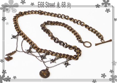 E68_st~AS001本季最Hito流行時尚古銅色粗項鍊