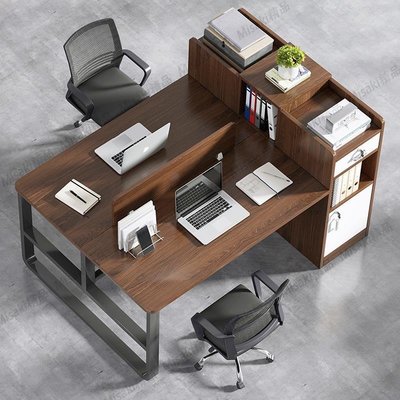 熱賣 辦公電腦桌職員屏風工作位辦公室辦公桌簡約現代書桌簡易會議桌子-