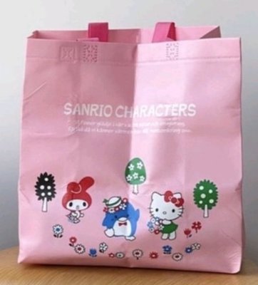 💗現貨💗 7-11第二波平價環保不織布提袋SANRIO款粉紅色(美樂蒂、酷企鵝、Hello Kitty)三麗鷗正版