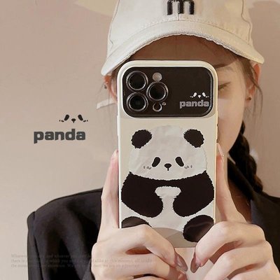 手機殼黑白熊貓適用蘋果14promax手機殼iphone13全包11創意趣味12代發XS
