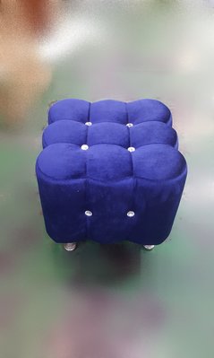 台中二手家具推薦 宏品全新中古傢俱家電最便宜 F60104*藍色鑽石輔助椅 腳椅* 2手家具批發拍賣 南屯 南區 烏日