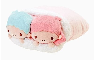 鼎飛臻坊 Little Twin Star KIKI &amp; LALA 雙子星 絨毛 造型 枕 / 保暖披毯 日本正版