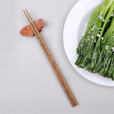 雞翅木日式尖頭筷子兒童筷細尖家用壽司刺身日本實木料理筷22.5cm