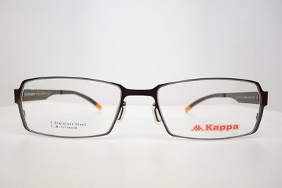 【中國眼鏡】Kappa 義大利 運動 品牌 金屬 方框 薄鋼 紅棕色 咖啡 鏡框 鏡架