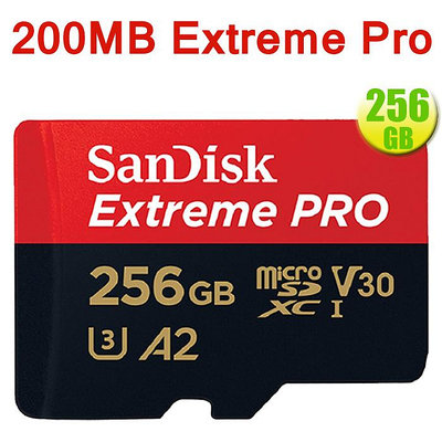 SanDisk 256GB 256G microSD 【SDSQXCD-256G】200MB/s SD V30 A2 記憶卡