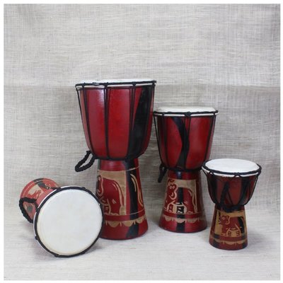【自然傳統樂器屋】 非洲鼓 手鼓 彩繪非洲鼓 Djembe 金杯鼓 羊皮非洲鼓 Drum 金盃鼓-15cm (特惠中)