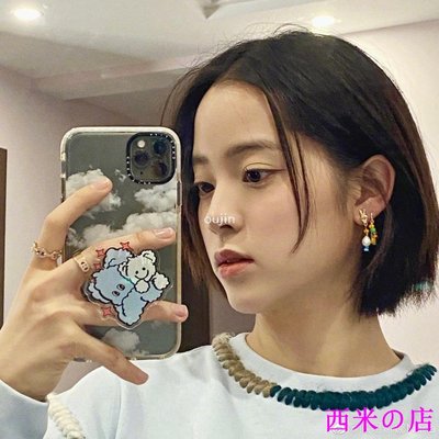 西米の店韓國ins歐陽娜娜同款藍色小飛象iphone13pro/12promax11/xr手機殼