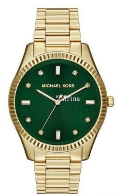 特賣- 潮牌Michael Kors 綠錶盤手錶 42mm MK3226 經典手錶 美國正品