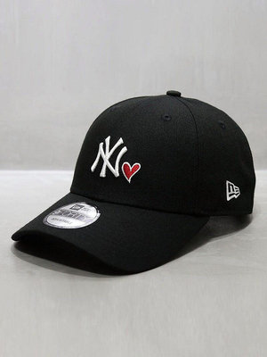 帽子女硬頂MLB棒球帽NY愛心肖戰王一博同款鴨舌帽男潮UU代購#