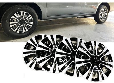 14吋 專用 銀黑色 汽車輪圈蓋 鐵圈蓋 四入裝 仿鋁圈樣式 輪框蓋 保護蓋 汽車輪胎蓋