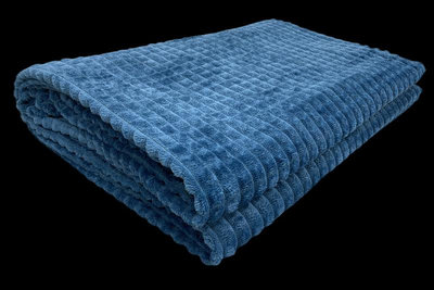 HNI0四季可用立體方格法蘭絨毛毯沙發空調午睡辦公室午休蓋毯