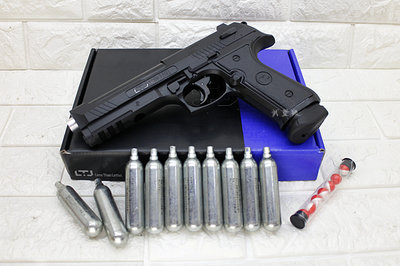台南 武星級 LTL Alfa1.50 M9 手槍 鎮暴槍 CO2槍 + CO2小鋼瓶 + 辣椒彈 ( 防身震撼槍警衛
