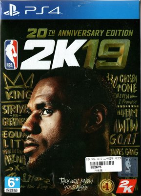 金卡價593 PS4 NBA 2K19 20 週年紀念版 中文版 遊戲片 再生工場5 03