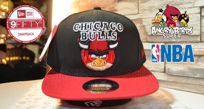 New Era NBA x Angry Birds Chicago Bulls 9Fifty美國職籃憤怒鳥聯名黑紅後扣帽