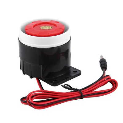 Dc 12V 迷你紅色有線喇叭警報器家庭警報系統警告喇叭