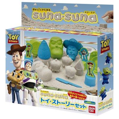 日本 玩具總動員動力沙模型 萬代 BANDAI suna suna 系列 胡迪 巴斯光年 沙子玩具【全日空】
