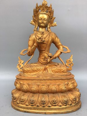 銅鎏金金剛薩埵佛像，重3.5公斤，50080R