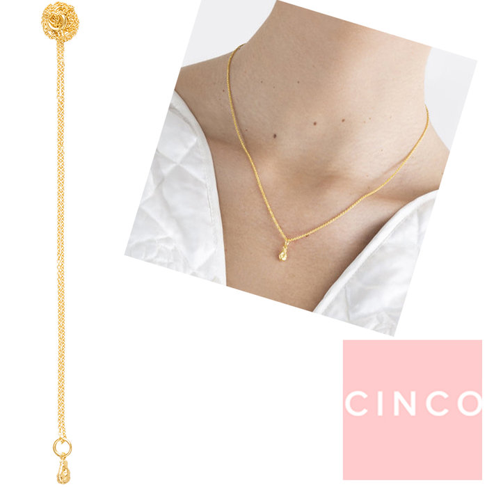CINCO 葡萄牙精品 Mini Goldie necklace 24K金塊項鍊 迷你款