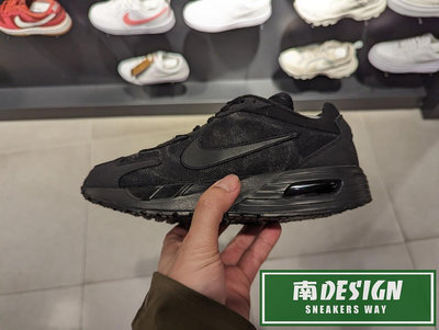 南🔥2024 2月 NIKE Air Max Solo 氣墊 皮革 網布 緩震 運動 女款 全黑 FN0784-004