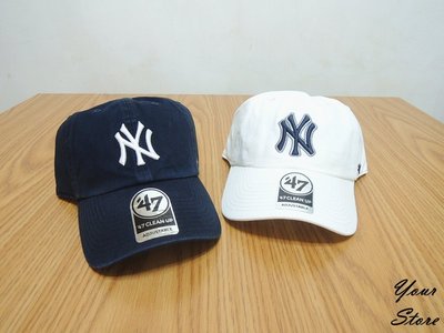 【Your Store】美牌 47Brand 洋基 NY Clean Up 老帽 '47 Cap 深藍 白 兩色