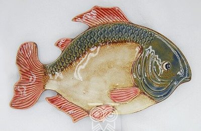 3958A 陶瓷仿真魚盤子 魚造型盤 陶瓷盤 魚盤餐具展示盤擺飾盤日式生魚片盤子