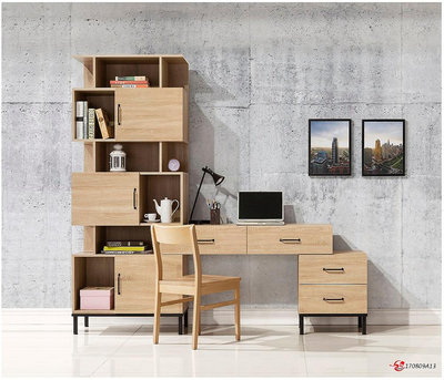 【全台傢俱】BS-23 維也納 / 麥卡倫 6.6尺伸縮書桌櫃組(不含椅) 台灣製造