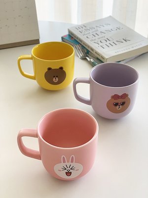 外貿原單 韓國ins可愛動物圖案陶瓷早餐牛奶杯子馬克杯