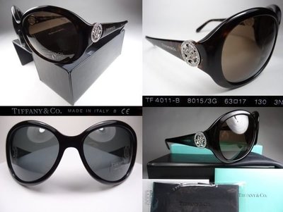 信義計劃 眼鏡 TIFFANY & Co. TF 4011-B 義大利製太陽眼鏡 水鑽膠框圓框大框 sunglasses