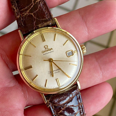 錶現不凡～omega/歐米加，瑞士原裝14k金。Seamaster DeVille