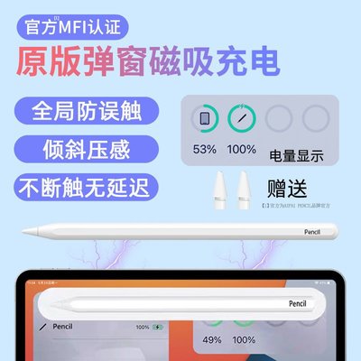 AIPAI Pencil一代二代觸屏筆mini/air防誤觸電容筆iPad Pro手寫筆