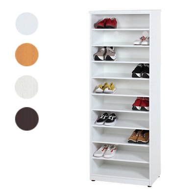 【在地人傢俱】20 環保塑鋼系列-白橡/木紋/白色/胡桃色2.1尺開棚鞋櫃/十層開放鞋櫃 GT059-05