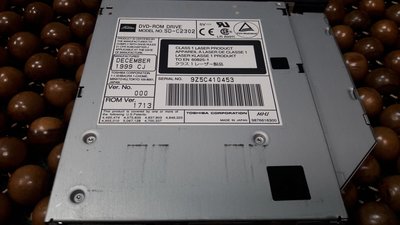 二手筆電內建式光碟機  TOSHIBA DVD-ROM MODEL SD-C2302 內接式IDE介面