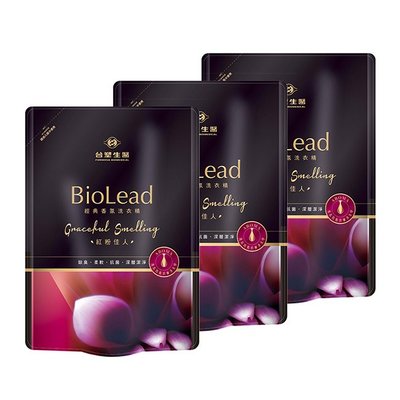 免運《台塑生醫》BioLead經典香氛洗衣精補充包 紅粉佳人1.8kg(3包入)