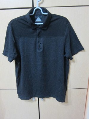 衣市藍~DKNY JEANS 短袖POLO衫 (M~深麻灰~七成新~) (200528)
