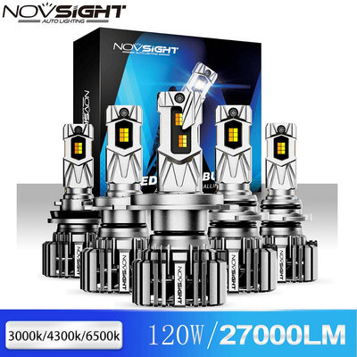 【三色車燈】Novsight N73t H4 H7 H11 9005 9006 LED汽車大燈27000lm 120w