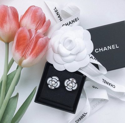 【COCO 精品專賣】Chanel AB1271 earrings 山茶花 珍珠 耳環 白 現貨