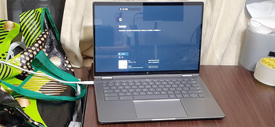 2021.10生產 HP 惠普 X360 14c 銀色筆記型電腦 Chromebook 14吋FHD觸控螢幕 Intel第10代 筆電零件機 只有測試可開機螢幕