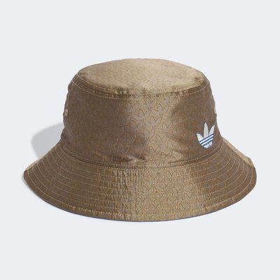 南🔥2022 10月 ADIDAS  OG BUCKET 漁夫帽 雙面 滿版 三葉草 時尚 卡其 HZ9674