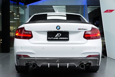 【政銓企業有限公司】BMW F22 MTECH Performance款 碳纖維 抽真空卡夢 四出卡夢 後下巴 後中包