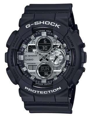 【萬錶行】CASIO G SHOCK 防磁雙顯式設計復古腕錶 GA-140GM-1A1