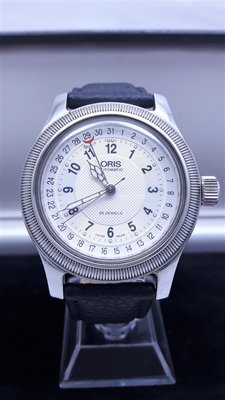 【Jessica潔西卡小舖】ORIS豪利時 原裝龍頭.原裝帶釦,44mm大錶徑不鏽鋼自動機械男錶,附原裝錶盒