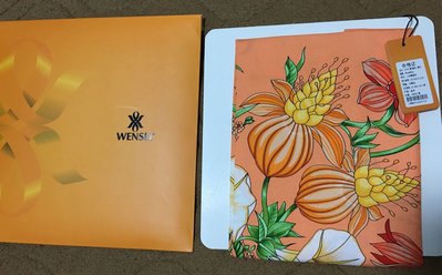 WENSLI大方巾（朝花細語）橙色