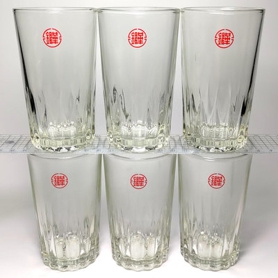 《NATE》台灣懷舊早期水杯【華南銀行 華銀】玻璃杯6只一組合售
