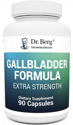 Dr.Berg 柏格博士的膽囊配方含有純化膽汁鹽90 粒膠囊減少腹脹消化不良和腹部腫脹的酶 - 更好的消化改善營養的吸收