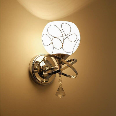 【現貨】LED壁燈臥室床頭燈現代簡約房間客廳墻燈樓梯陽臺過道水晶工程燈