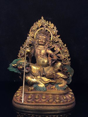 純銅財寶天王佛像，重3公斤，75080R