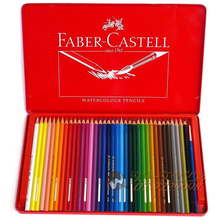汶采】Faber-Castell紅色系水性彩色鉛筆36色(紅鐵盒) 學生級| Yahoo奇摩拍賣