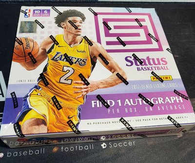 全新NBA籃球盒卡 2017-18 PANINI STATUS系列 可拆TATUM KOBE 完整原封 非拆剩
